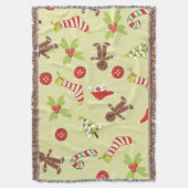 Knipje op de kerst van Gingerbrood Deken (Voorkant Verticaal)