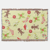 Knipje op de kerst van Gingerbrood Deken (Voorkant)