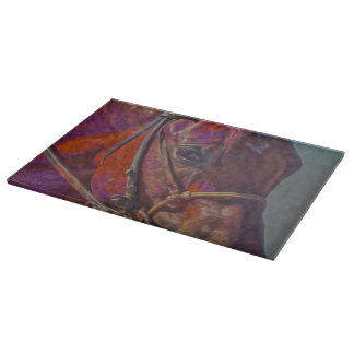 Knipkamer Western paard met glasretro Snijplank