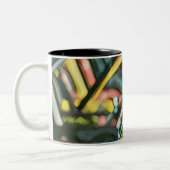 Knipkunst Tweekleurige Koffiemok (Links)