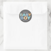 Knipletters Baby shower Favor Sticker (Tas)