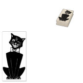  knipogen zwarte kat rubberstempel (Gestempeld)