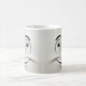 Knipogend cartoon-gezicht 3D Magische Mok (Center)