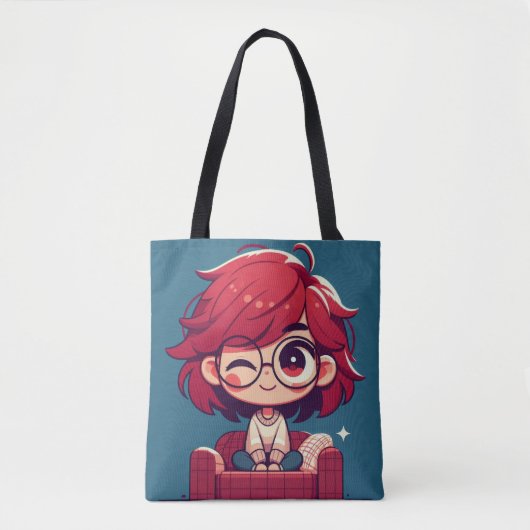 Knipogend oog chique tote bag (Voorkant)