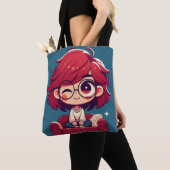 Knipogend oog chique tote bag (Dichtbij)
