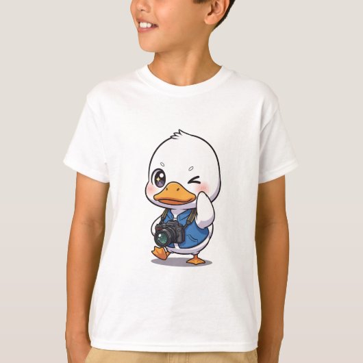 Knipogende Fotograaf Eendje Kinderen T-shirt (Voorkant)