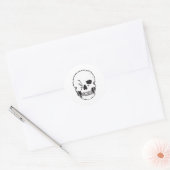 knipogende schedel ronde sticker (Envelop)