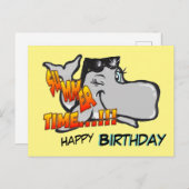 Knipogende Walvis Verjaardagsansichtkaart Briefkaart (Voorkant / Achterkant)