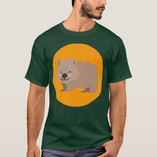 Knipogende Wombat Schattige Dieren vrienden T-shirt