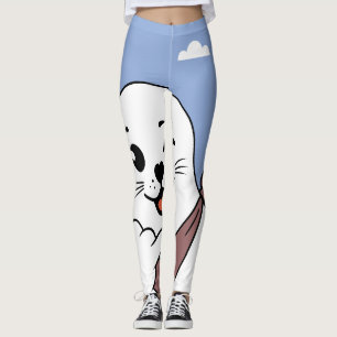 Knipogende zeehond met bandana die Shaka-gebaar ma Leggings