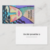 Knipoog Abstract Portret van een vrouw Visitekaartje (Voorkant / Achterkant)