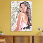 Knipoog van Freen Sarocha uit aflevering 12 van Ga Canvas Afdruk (Insitu (Woonkamer))