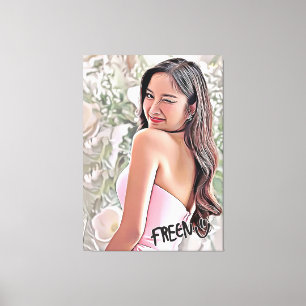 Knipoog van Freen Sarocha uit aflevering 12 van Ga Canvas Afdruk