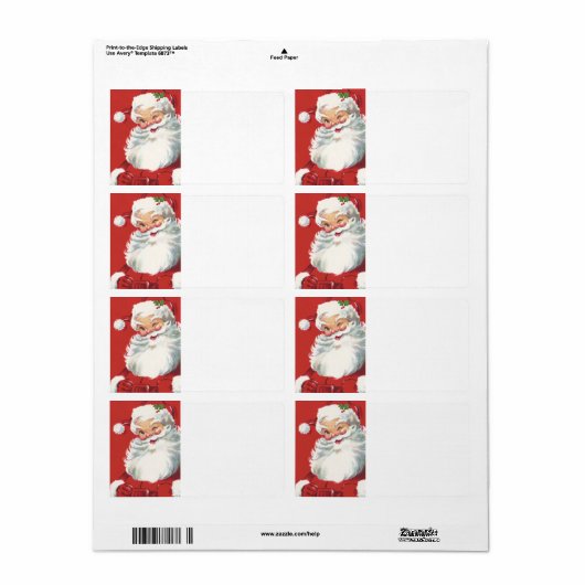 Knipoog van Santa Etiket (Full Sheet)