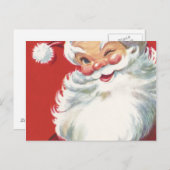 Knipoog van Santa Feestdagenkaart (Voorkant / Achterkant)