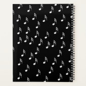 Knipoogje Witte Kat Lopen op Piano Keys Muziek Opm Planner (Achterkant)