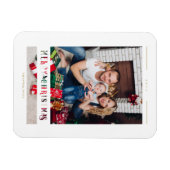 Knippapier voor fijne kerst met witte kalligrafie magneet (Horizontaal)