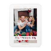 Knippapier voor fijne kerst met witte kalligrafie magneet (Verticaal)