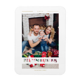 Knippapier voor fijne kerst met witte kalligrafie magneet