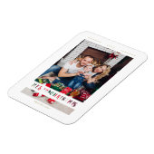 Knippapier voor fijne kerst met witte kalligrafie magneet (Linkerzijde)