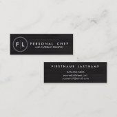 Knippen aan boord Persoonlijke Chef/Catering-Visit Mini Visitekaartje (Voorkant / Achterkant)