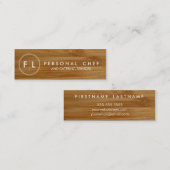 Knippen aan boord Persoonlijke Chef/Catering-Visit Mini Visitekaartje (Voorkant / Achterkant)