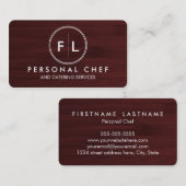 Knippen aan boord Persoonlijke Chef/Catering-Visit Visitekaartje (Voorkant / Achterkant)