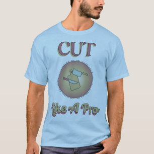 Knippen als een pro koken thema t-shirt