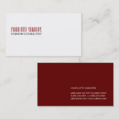 Knippen (rode Cabernet) Visitekaartje (Voorkant / Achterkant)