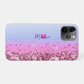Knippen roze Turquoise Paarse glitter Faux Glitter Case-Mate iPhone Case (Achterkant (horizontaal))