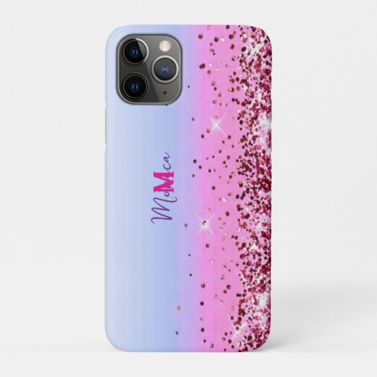 Knippen roze Turquoise Paarse glitter Faux Glitter Case-Mate iPhone Case (Achterkant)