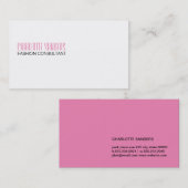 Knippen (roze) visitekaartje (Voorkant / Achterkant)