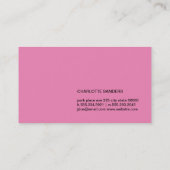 Knippen (roze) visitekaartje (Achterkant)