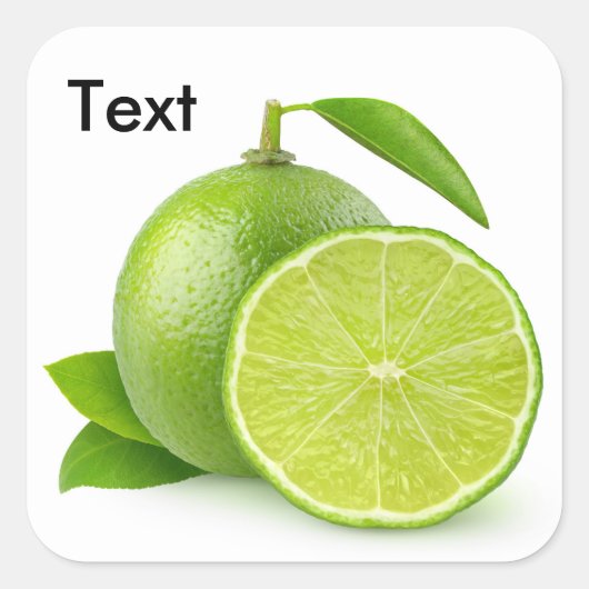 Knippen van kalk vierkante sticker (Voorkant)