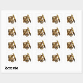 Knippend zilver abstract stickerontwerp vierkante sticker (Vel)