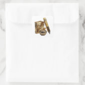 Knippend zilver abstract stickerontwerp vierkante sticker (Tas)