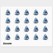 Knippende Zilveren Abstracte Cadeausticker Vierkante Sticker (Vel)