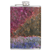 Knipper en roestvast gesmolten spatten van gekleur heupfles (Voorkant)