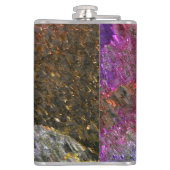 Knipper en roestvast gesmolten spatten van gekleur heupfles (Achterkant)