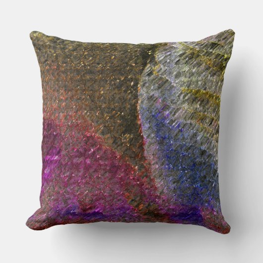 Knipper en roestvast gesmolten spatten van gekleur kussen (Voorkant)