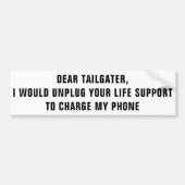 Knipperaars zijn niet belangrijk als mijn telefoon bumpersticker (Voorkant)