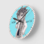 Knipperen Anime Guy, originele tekening Ronde Klok (Hoek)