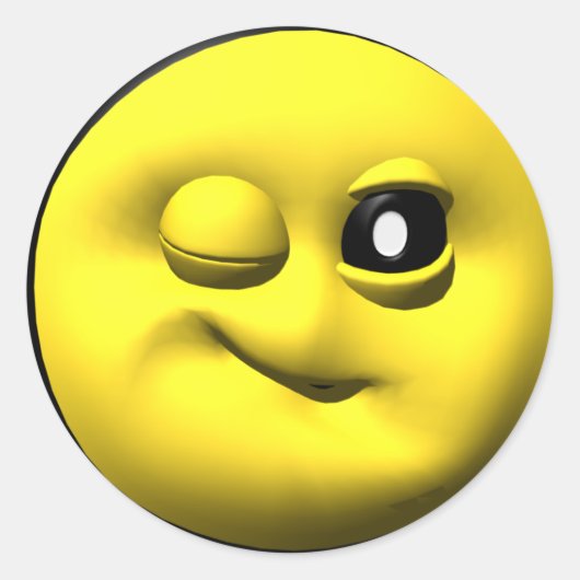 Knipperen geel ronde sticker (Voorkant)