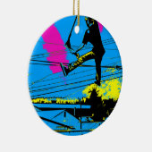 Knipperen - High Flying Scooter Stunt Keramisch Ornament (Rechts)