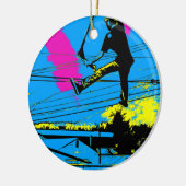 Knipperen - High Flying Scooter Stunt Keramisch Ornament (Links)