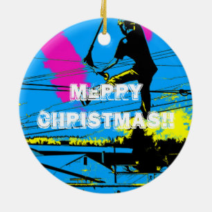 Knipperen - High Flying Scooter Stunt Keramisch Ornament