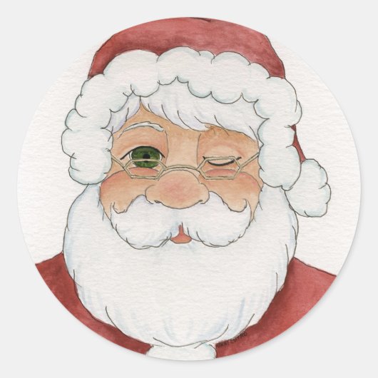 Knipperen Santa Sticker (Voorkant)