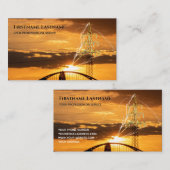 Knipperen van bliksem-elektriciteit voor elektrici visitekaartje (Voorkant / Achterkant)