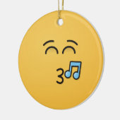 Knipperend gezicht met glimlachend oor keramisch O Keramisch Ornament (Links)