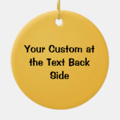 Knipperend gezicht met glimlachend oor keramisch O Keramisch Ornament (Achterkant)